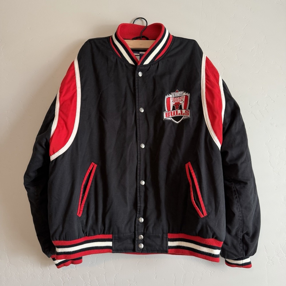 Vintage 90s Chicago Bulls NBA Jacket Mens Coat Large Varsity Vintage